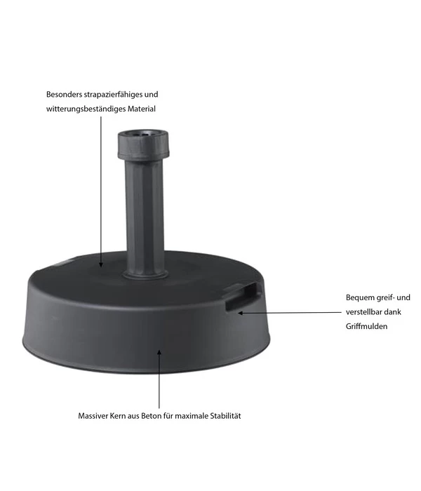 Beo Beton Schirmständer, 30 Kg 2 Beo Beton Schirmständer, 30 Kg – Bild 2