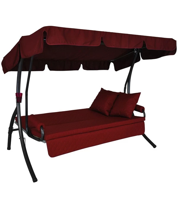Angerer Hollywoodschaukel Trend Joy Bordeaux, 3-Sitzer 2 Angerer Hollywoodschaukel Trend Joy Bordeaux, 3-Sitzer – Bild 2
