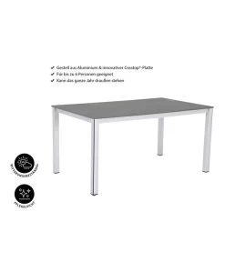 MWH Loft-Tisch Elements, Ca. B160/H74/T90 Cm 8 MWH Loft-Tisch Elements, Ca. B160/H74/T90 Cm -Mobelgarten Verkauf 1897149 WE IG 001 ElementsTisch160x90x74cmSilberNEU