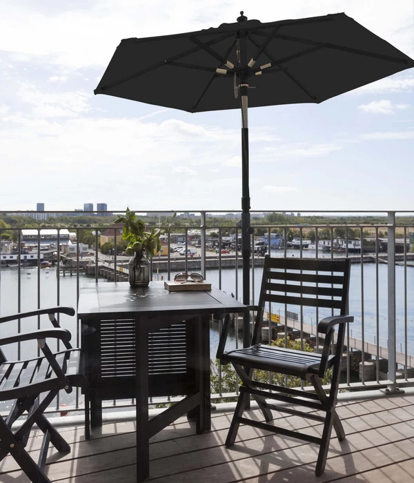 Cinas Balkonschirm, Rund, Ca. Ø180/H200 Cm 2 Cinas Balkonschirm, Rund, Ca. Ø180/H200 Cm – Bild 2