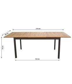 Dehner Teak-Ausziehtisch Colmar, Ca. B152-210/H76/T89 Cm -Mobelgarten Verkauf 2785608 WE DE 001 GartenmoebelsetTischColmar