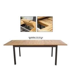 Dehner Teak-Ausziehtisch Colmar, Ca. B152-210/H76/T89 Cm -Mobelgarten Verkauf 2785608 WE IG 001 DehnerHolztischCalais