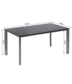 Dehner Esstisch Macon, Ca. B160/H75/T90 Cm 8 Dehner Esstisch Macon, Ca. B160/H75/T90 Cm -Mobelgarten Verkauf 4030797 WE BG 001 SkizzeTischMacon