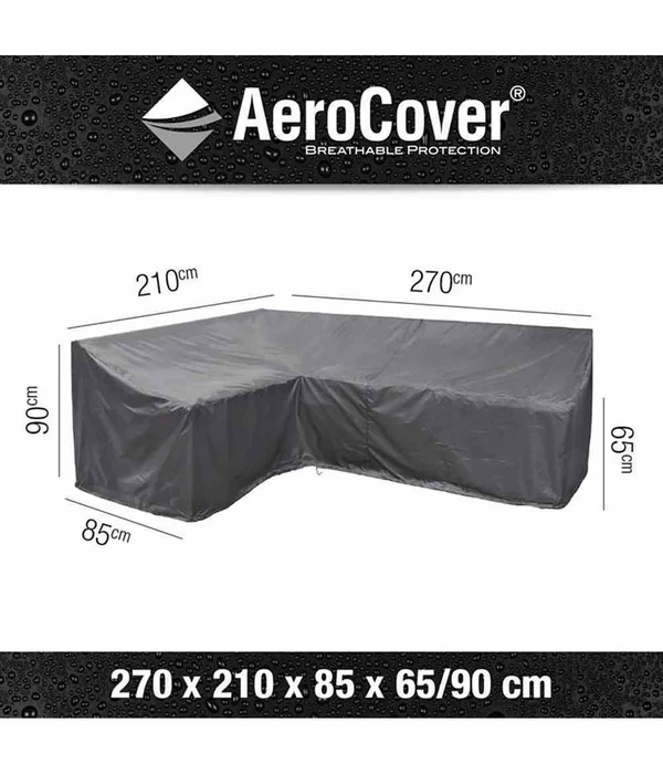 AeroCover Loungesethülle L-Form, 270 Links X210x85xH 65/90 Cm 2 AeroCover Loungesethülle L-Form, 270 Links X210x85xH 65/90 Cm – Bild 2