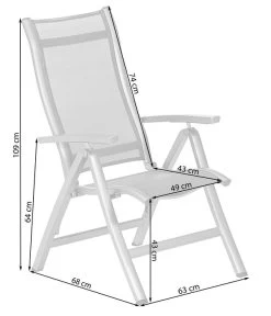 Dehner Klappsessel Chicago, Hochlehner -Mobelgarten Verkauf 4210316 WE FS 001 SkizzeKlappsesselChicago