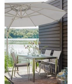 Dehner Ampelschirm Zypern, Rund, Ca. Ø 300 Cm -Mobelgarten Verkauf 4212171 WE MO 001 AmpelschirmZypernHellbraunNeu