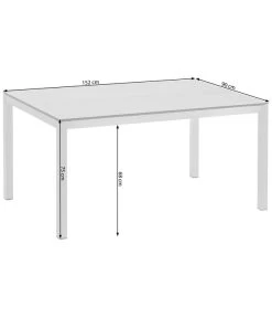 Dehner Premium Esstisch Nantes, Ca. B152/H75/T90 Cm 10 Dehner Premium Esstisch Nantes, Ca. B152/H75/T90 Cm -Mobelgarten Verkauf 4218210 WE FS 002 DehnerPremiumEsstischNantes152x90x75cmSkizze