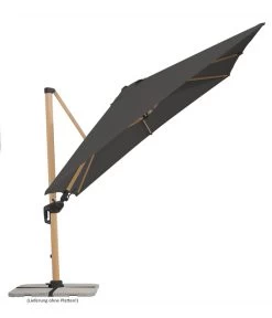 Schneider Ampelschirm Rhodos Twist Woody, Anthrazit, Rechteckig, Ca. B300/T360 Cm -Mobelgarten Verkauf 4355640 WE FS 004 RhodosTwistWoody