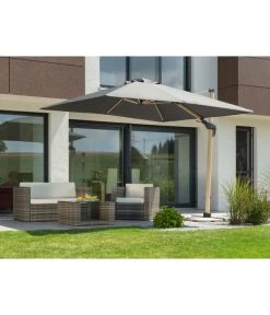 Schneider Ampelschirm Rhodos Twist Woody, Anthrazit, Rechteckig, Ca. B300/T360 Cm -Mobelgarten Verkauf 4355640 WE MO 002 RhodosTwistWoody