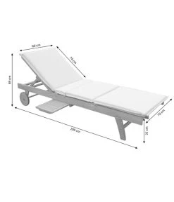 Dehner Rollliege Ravenna, Ca. B70/H89/T200 Cm -Mobelgarten Verkauf 4407086 WE BG 001 RollliegeRavenna