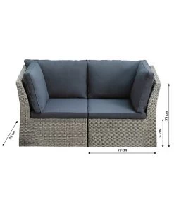 Dehner Geflecht-Lounge Rom, 4-teilig -Mobelgarten Verkauf 4407334 WE BG 001 DehnerGeflechtLoungeRomNEU