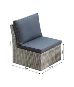 Dehner Geflecht-Lounge Rom, 4-teilig -Mobelgarten Verkauf 4407334 WE BG 002 DehnerGeflechtLoungeRomNEU