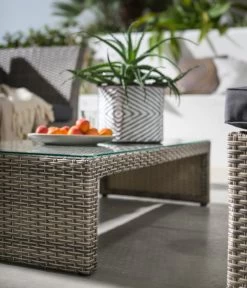 Dehner Geflecht-Lounge Rom, 4-teilig -Mobelgarten Verkauf 4407334 WE DE 001 DehnerGeflechtLoungeRomNEU