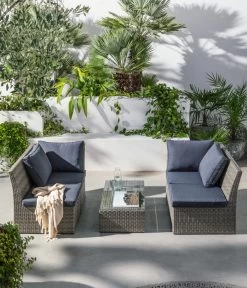 Dehner Geflecht-Lounge Rom, 4-teilig -Mobelgarten Verkauf 4407334 WE MO 003 DehnerGeflechtLoungeRomNEU