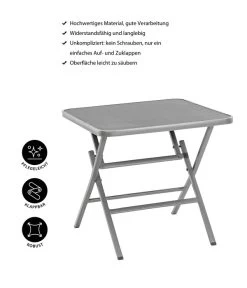 Dehner Klapptisch Chicago, Eckig -Mobelgarten Verkauf 4422382 WE IG 001 CHICAGOKLAPPTISCH80x80