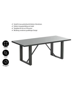 Dehner Alutisch Monaco, Ca. B200/H73/T90 Cm 9 Dehner Alutisch Monaco, Ca. B200/H73/T90 Cm -Mobelgarten Verkauf 4424891 WE IG 001 TischMonaco