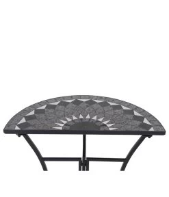 Siena Garden Mosaiktisch Como Halbrund, Ca. B35/H71/T70 Cm -Mobelgarten Verkauf 4498796 WE DE 001 TischComoH71cm