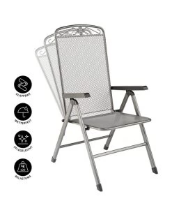 MWH Klapp-Gartensessel Savoy -Mobelgarten Verkauf 5312095 WE IG 001 KLAPPSESSELSAVOYEGRAU