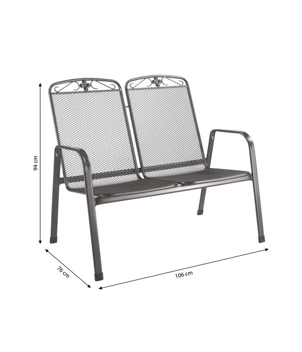 MWH Metall-Bank Savoy, 2-Sitzer 5 MWH Metall-Bank Savoy, 2-Sitzer – Bild 5