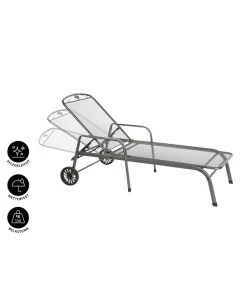 MWH Gartenliege Savoy, Ca. B81/H52/T187 Cm 8 MWH Gartenliege Savoy, Ca. B81/H52/T187 Cm -Mobelgarten Verkauf 5312897 WE IG 001 MwhGartenliegeSavoyMetLiegeSavoyEGrau