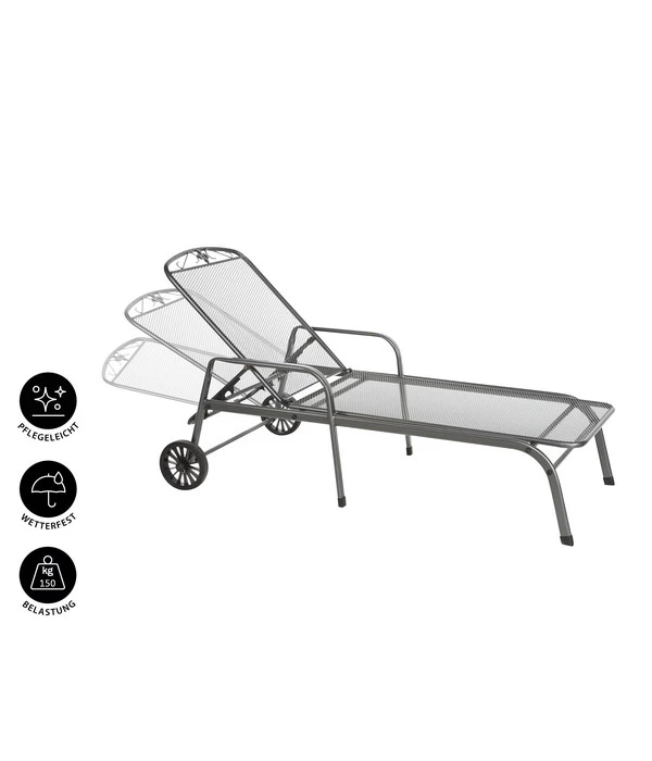 MWH Gartenliege Savoy, Ca. B81/H52/T187 Cm 4 MWH Gartenliege Savoy, Ca. B81/H52/T187 Cm – Bild 4