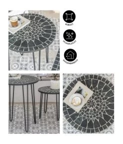 Dehner Mosaiktisch Madeleine, Ca. Ø60/H60 Cm -Mobelgarten Verkauf 6666531 6666556 WE IG 001 DehnerMosaiktischMadeleine