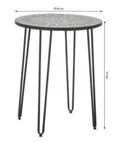 Dehner Mosaiktisch Madeleine, Ca. Ø60/H60 Cm -Mobelgarten Verkauf 6666531 WE BG 001 DehnerMosaiktischMadeleineD60cmeinzeln