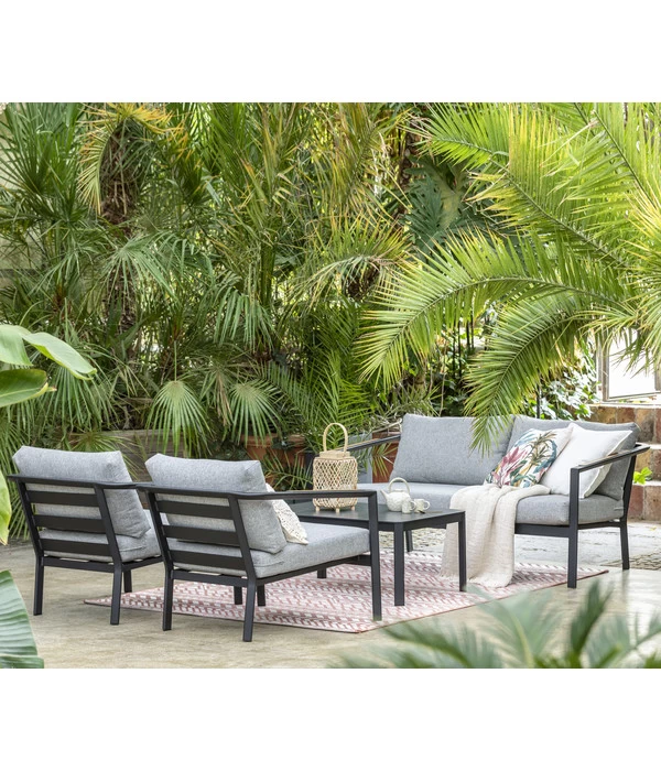 Dehner Alu-Lounge New York, 4-teilig 6 Dehner Alu-Lounge New York, 4-teilig â Bild 6