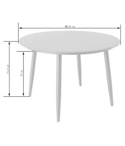 Dehner Tisch Delphi, Ca. Ø110/H74,5 Cm -Mobelgarten Verkauf 6702351 WE FS 004 TischDelphiNEu