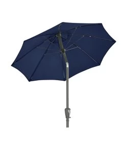 Dehner Sonnenschirm Vido, Rund, Ca. Ø150 Cm -Mobelgarten Verkauf 6702997 WE FS 003 SchirmVidoDunkelgrauNeu