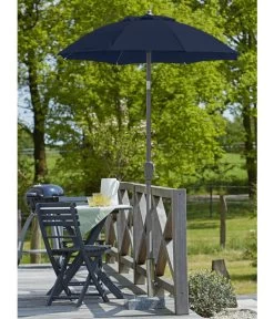 Dehner Sonnenschirm Vido, Rund, Ca. Ø150 Cm -Mobelgarten Verkauf 6702997 WE MO 001 SchirmVidoDunkelgrauNeu