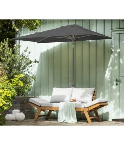 Dehner Balkonschirm Chios, Rechteckig, Ca. B210/T130 Cm -Mobelgarten Verkauf 6703243 WE MO 001 BalkonschirmChiosDunkelgrauNeu