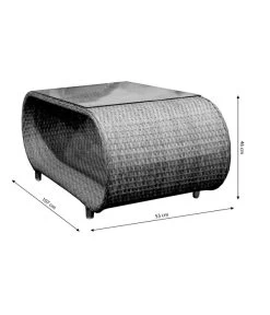 Dehner Geflechtlounge Avani, 4-teilig 17 Dehner Geflechtlounge Avani, 4-teilig -Mobelgarten Verkauf 6704340 WE BG 003 FlechtloungeAvaniTisch
