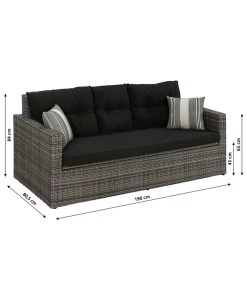 Dehner Flecht-Truhenbank Föhr, 3-Sitzer -Mobelgarten Verkauf 6704795 WE BG 001 TruhenbankFoehrNeu