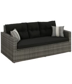 Dehner Flecht-Truhenbank Föhr, 3-Sitzer -Mobelgarten Verkauf 6704795 WE FS 002 TruhenbankFoehrNeu