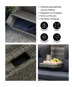 Dehner Flecht-Truhenbank Föhr, 3-Sitzer -Mobelgarten Verkauf 6704795 WE IG FS 001 DehnerFlechtruhenbankFoehr