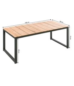 Dehner Gartentisch Chicago Wood, Ca. B180/H74/T90 Cm -Mobelgarten Verkauf 6708341 WE BG 001 TischChicagoWoodN
