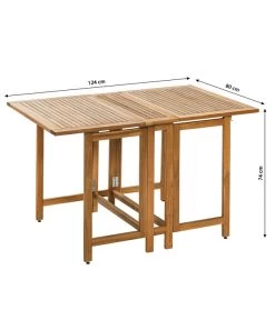 Dehner Balkonklapptisch Macao, Ca. B124/H74/T80 Cm -Mobelgarten Verkauf 6712061 WE BG 001 DehnerBalkontischMacao