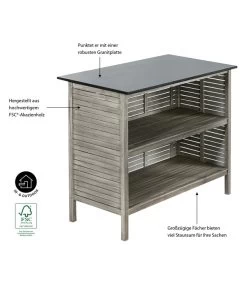 Dehner Bartisch Southampton, Ca. B115/H105/T65 Cm -Mobelgarten Verkauf 6713390 WE IG 001 BarSouthamptonGrauNEU
