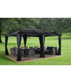 Sojag Pavillon Meridien 12x16, Ca. B485/H270/T365 Cm 9 Sojag Pavillon Meridien 12x16, Ca. B485/H270/T365 Cm -Mobelgarten Verkauf 6752737 WE MO 001 PavillionMeridien