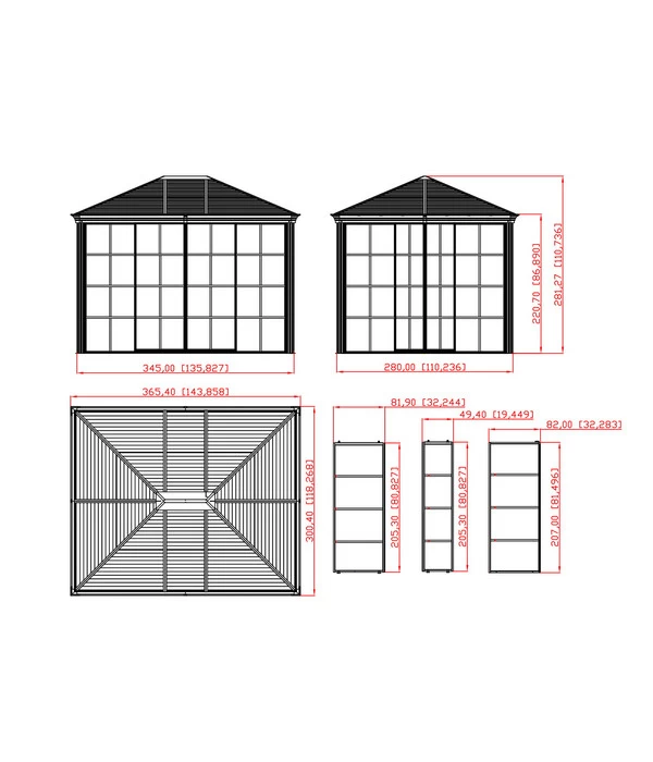 Sojag Pavillon Striano 10x12 5 Sojag Pavillon Striano 10x12 – Bild 5