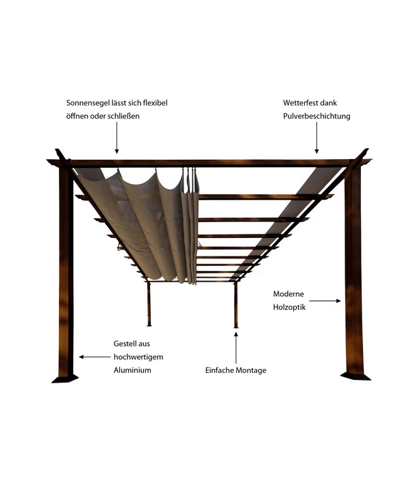 Paragon Outdoor Pavillon Florenz, Ca. B505/H236/T350 Cm 3 Paragon Outdoor Pavillon Florenz, Ca. B505/H236/T350 Cm – Bild 3