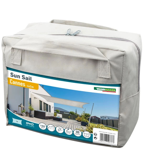 Windhager Sonnensegel Cannes, Rechteckig, Ca. B500/T400 Cm 2 Windhager Sonnensegel Cannes, Rechteckig, Ca. B500/T400 Cm – Bild 2