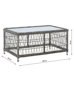 Dehner Geflechtlounge Santos, 4-teilig -Mobelgarten Verkauf 6875074 WE BG 003 LoungeSantosNEU