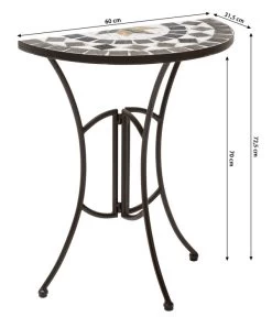 Dehner Mosaiktisch Diana Halbrund, Ca. B60/H72,5/T31,5 Cm 6 Dehner Mosaiktisch Diana Halbrund, Ca. B60/H72,5/T31,5 Cm -Mobelgarten Verkauf 6875082 WE BG 001 TischDiana