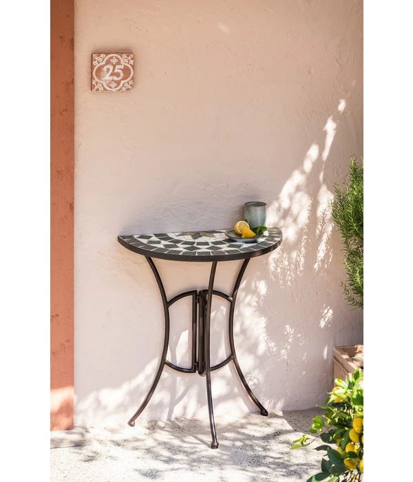 Dehner Mosaiktisch Diana Halbrund, Ca. B60/H72,5/T31,5 Cm 2 Dehner Mosaiktisch Diana Halbrund, Ca. B60/H72,5/T31,5 Cm – Bild 2