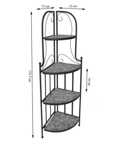 Dehner Mosaik Eckregal Grazia, Ca. B33/H132,5/T33 Cm -Mobelgarten Verkauf 6875181 WE DE 001 EckregalMosaikGrazia