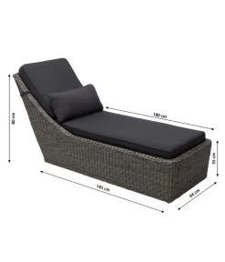 Dehner Sunlounger Toska, Ca. B64/H80/T180 Cm -Mobelgarten Verkauf 6875744 WE BG 001 LiegeToskaNeu