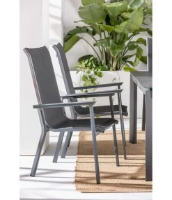 Dehner Stapelstuhl Cleveland, Dunkelgrau -Mobelgarten Verkauf 6894133 WE MO 001 StapelstuhlClevelandGrau