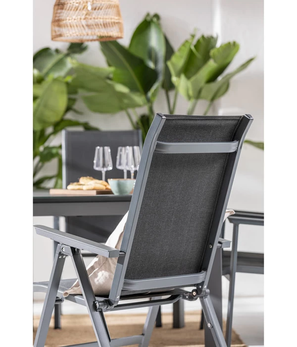 Dehner Klappsessel Cleveland, Dunkelgrau 3 Dehner Klappsessel Cleveland, Dunkelgrau – Bild 3